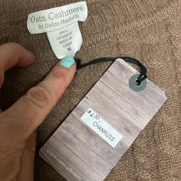 Oats cashmere 100% cashmere sweater with zip sleeve and boat neck - Picture 2 of 8